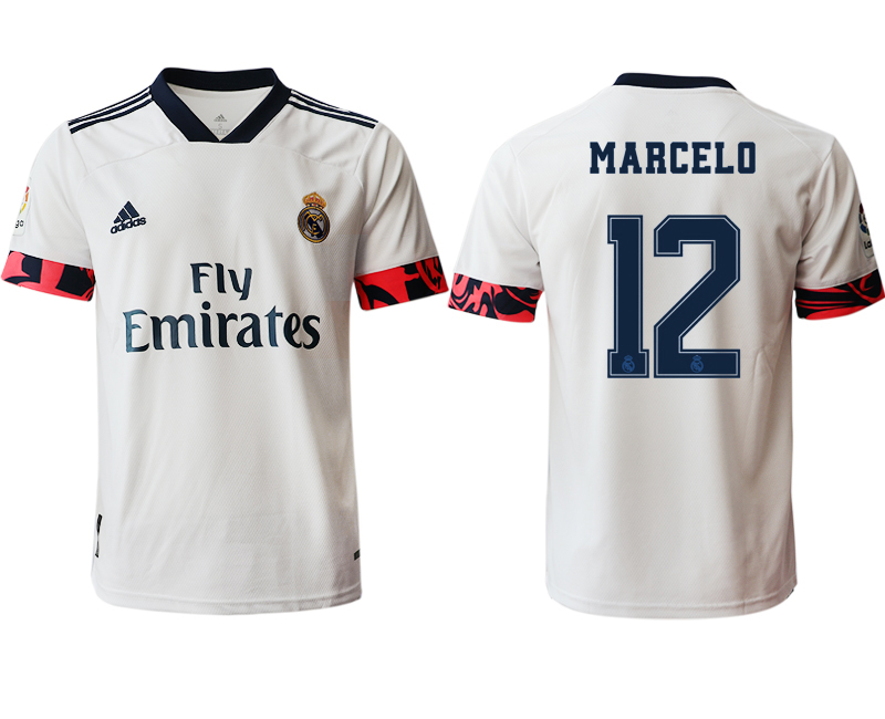 Men 2020-2021 club Real Madrid home aaa version #12 white Soccer Jerseys2->real madrid jersey->Soccer Club Jersey